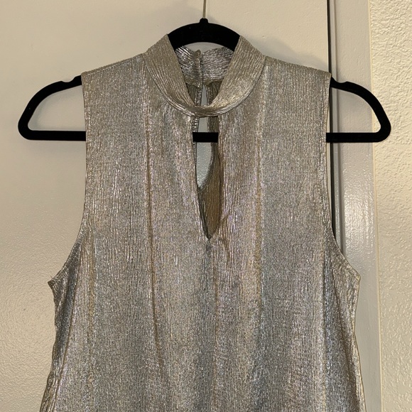 New Express Metallic Banded Hem Choker Tank Top - Picture 8 of 15